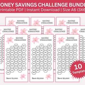 Savings Challenge Printable, Mini A6 Saving Challenge, Money Savings Tracker Bundle, Budget Binder, Envelope Challenges, A6 Budget Binder