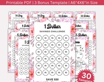 Low Income Savings Challenge Printable, Saving Challenge Bundle, A6 Cash Envelopes Challenges, Money Savings Tacker, Budget Binder
