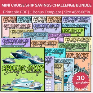 Cruise Ship Planner stuffing Vacation Savings Challenge Printable Bundle, Travel Saving Envelope Challenges, Family Vacations Dream Cruise