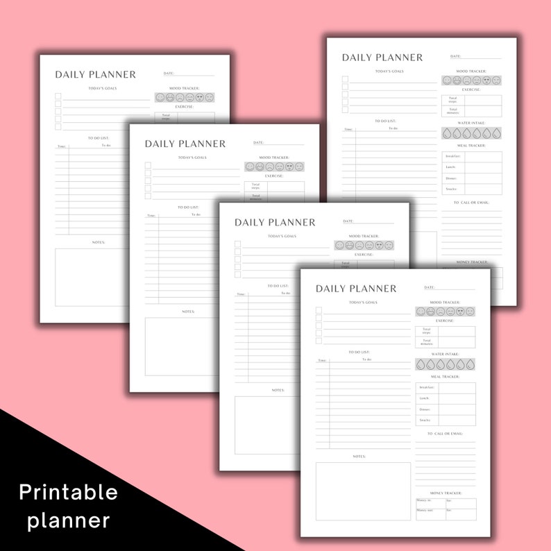 ADHD Daily Planner Printable, Time Blocking Planner, Daily Routine ...