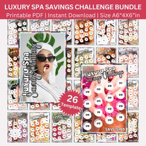 Luxury Spa Savings Challenge Printable, Skin Care Budget Saving Tracker, Mini Beauty Self Care, Spa Day Money Tracker, Beauty Budget Binder