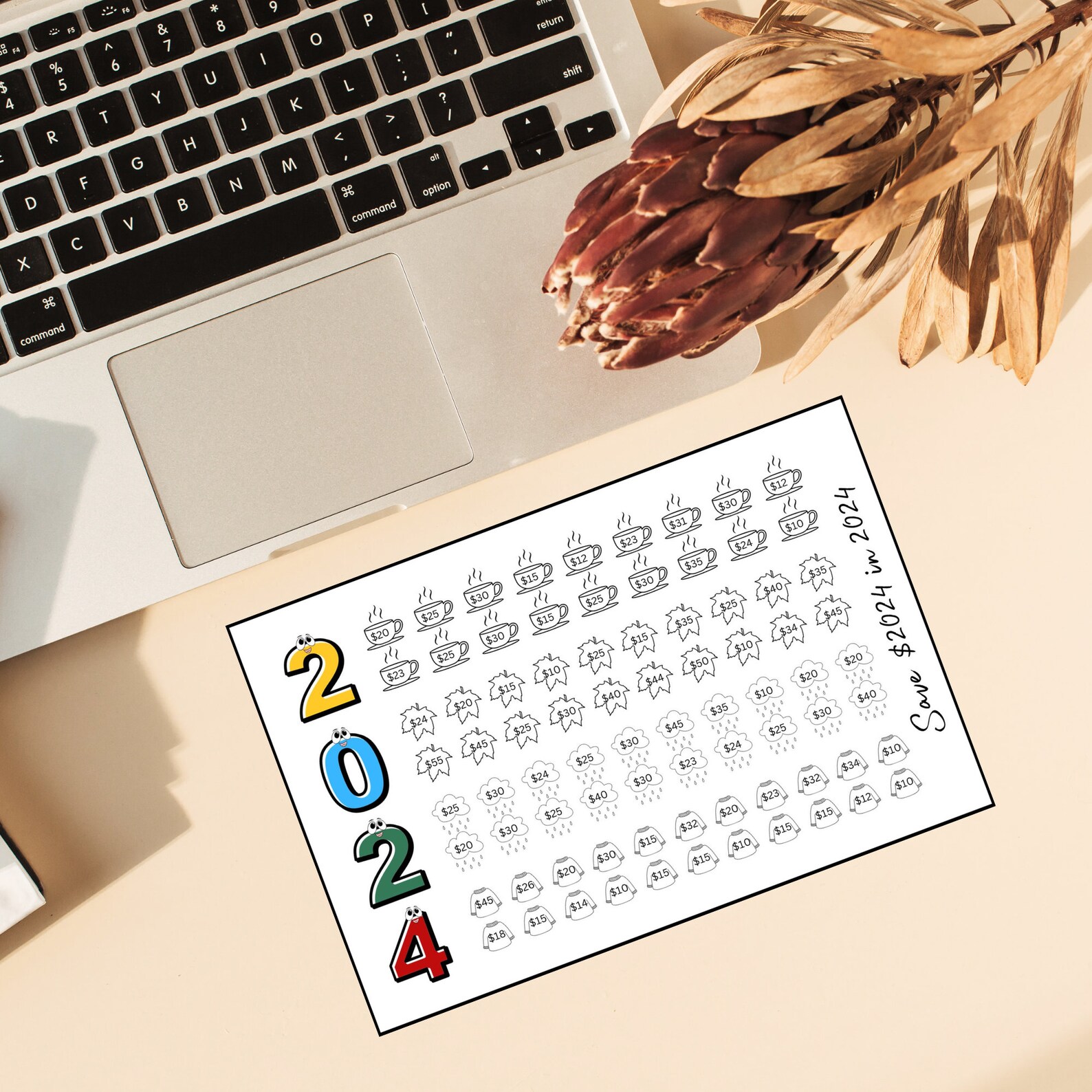 2024 Saving Challenge Printable, 2024 Money Saving Tracker , Mini Fits ...