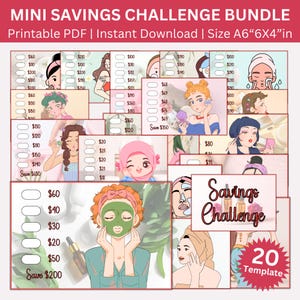 Skincare Savings Challenge Printable, Self Care Budget Binder Tracker,  Beauty Face Mask Self Care Money Tracker PDF, Self Care Fund Planner