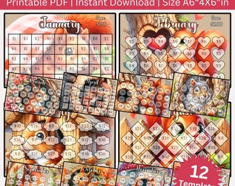 High Income Monthly Savings Plan, Save 7,800 in 12 Months Printables, January to December A6 Cash Envelopes, Yearly Budget Binder Challenges