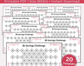 Low Income Saving Challenge Printable, Mini A6 Saving Challenge, Money Savings Tracker Bundle, Budget Binder, Envelope Challenge