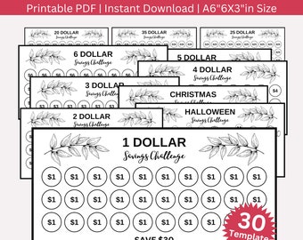 Low Income Saving Challenge Printable, Mini Saving Challenge, Money Savings Tracker Bundle, A6 Budget Binder, Cash Envelope Challenge