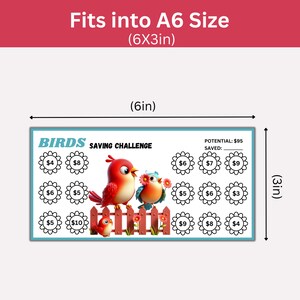 Parrots Saving Challenge Printable Bundle, Mini A6 Low Income Birds ...