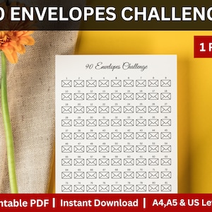100 Envelope Saving Challenge Printable, Money Savings Challenges, 100 Envelope Challenge box