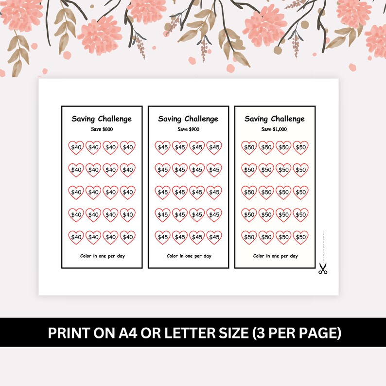 Savings Challenge Printable, Mini Savings Challenge Bundle, A6 Mini ...