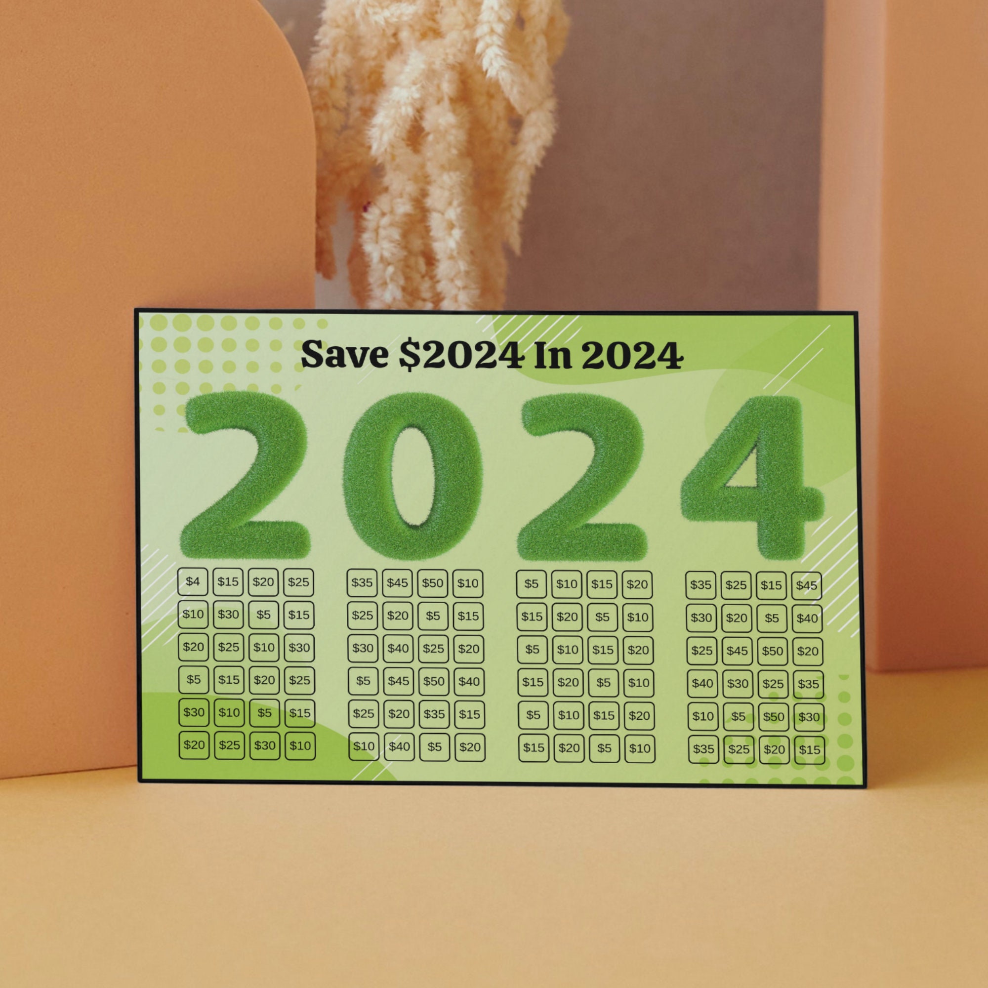 2024 Savings Challenge Printable, 2024 Money Saving Tracker , Mini Fits
