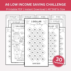 Low Income Saving Challenge Printable, Mini A6 Saving Challenge, Money Savings Tracker Bundle, Budget Binder, Envelope Challenge