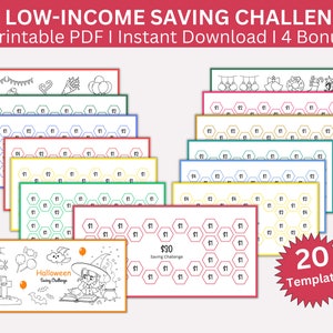 Savings Challenge Printable, Mini A6 Low Income Saving Challenge, Money Savings Tracker Bundle, Budget Binder, Envelope Challenge