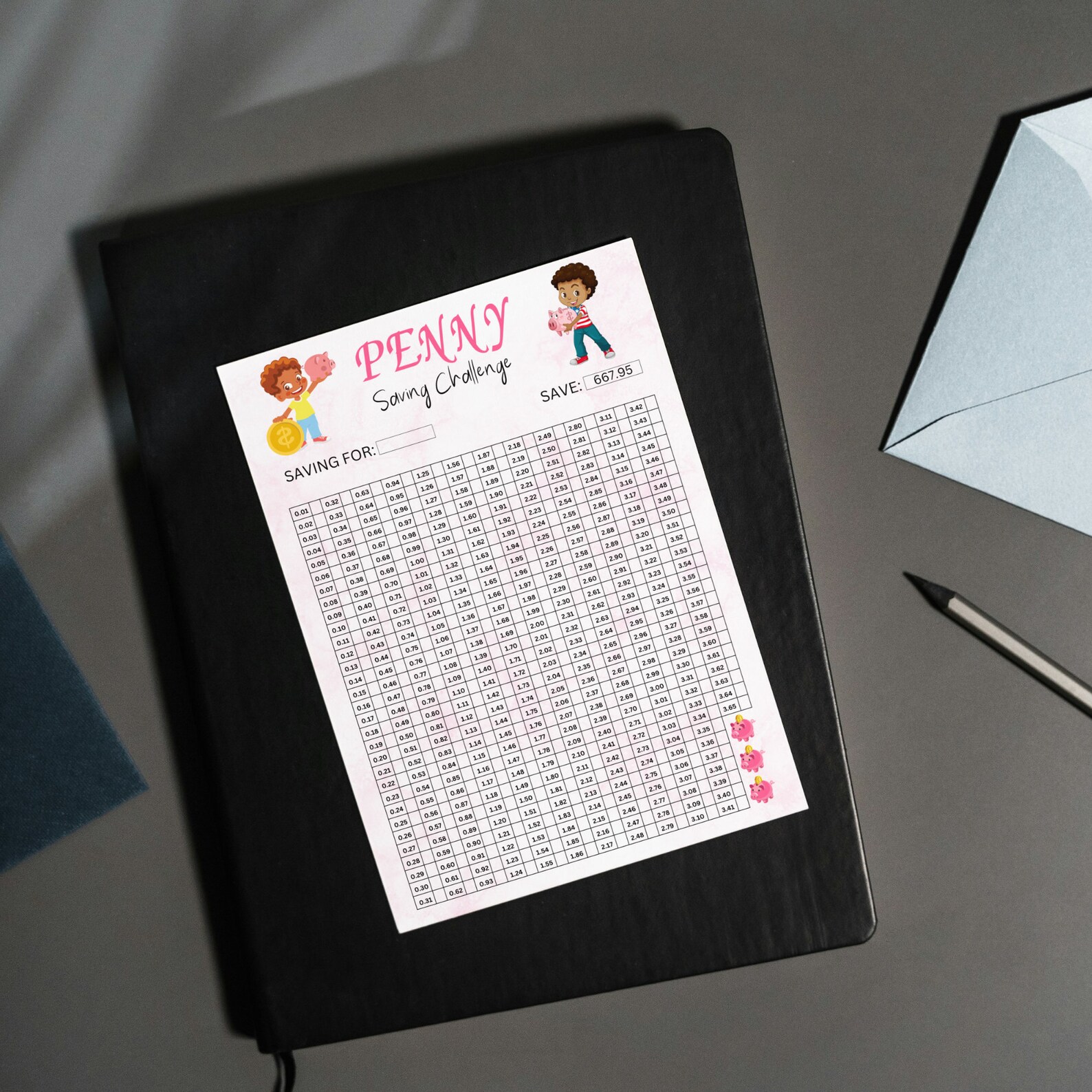 Penny Savings Challenge Printable, Penny Saving Challenges, Penny ...