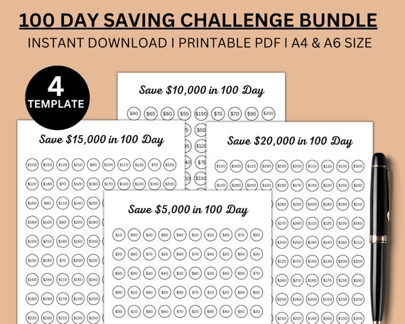 100 Envelope Saving Challenge Box Printable Template, Money Saving Challenge Planner, Cash Budget Tracker, 10k Saving Challenge - Etsy 100 Envelope Saving Challenge Box Printable Template, Money Saving Challenge Planner, Cash Budget Tracker, 10k Saving Challenge - Etsy