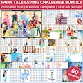 Cute Fairy Tale Savings Challenge Printable Bundle, A6 Mini 60 Magical Fairy Cash Envelopes Saving Challenges, Money Tracker, Budget Binder product logo
