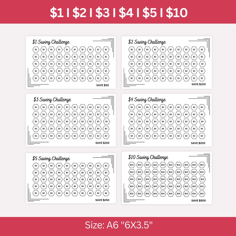 Buy Savings Challenge Printable Binder Savings Challenge Bundle Online ...