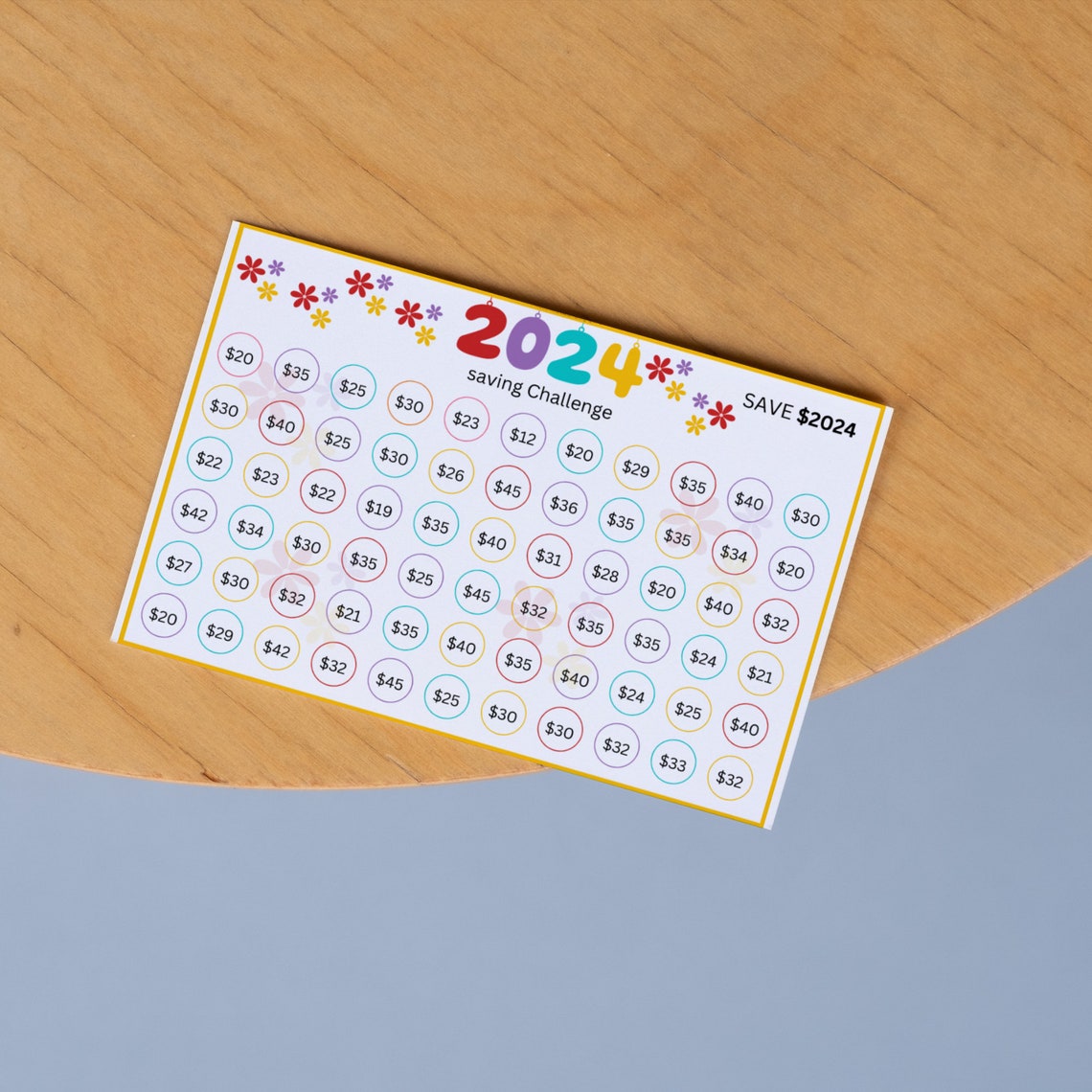 2024 Saving Challenge, 2024 Money Savings Tracker, Mini Fits A6 Size