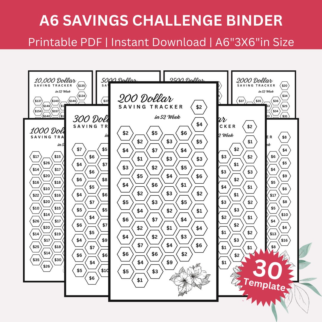 Low Income Saving Challenge Printable, 52 Week Savings Challenge ...