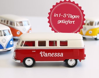 VW-Bus Geschenk, VW-Bus Modell T1 1962, Geschenk Oldtimer, Modellauto Bulli Spielzeugauto verschiedene Farben