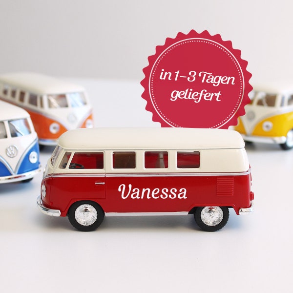 VW-Bus Geschenk, VW-Bus Modell T1 1962, Geschenk Oldtimer, Modellauto Bulli Spielzeugauto verschiedene Farben