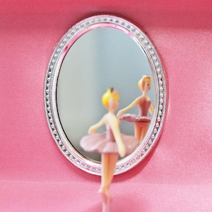 Musikspieldose Ballerina personalisierbar, Schmuckdose rosa mit Musik, Geschenk für Mädchen, Schmuckschatulle Ballerina Bild 4
