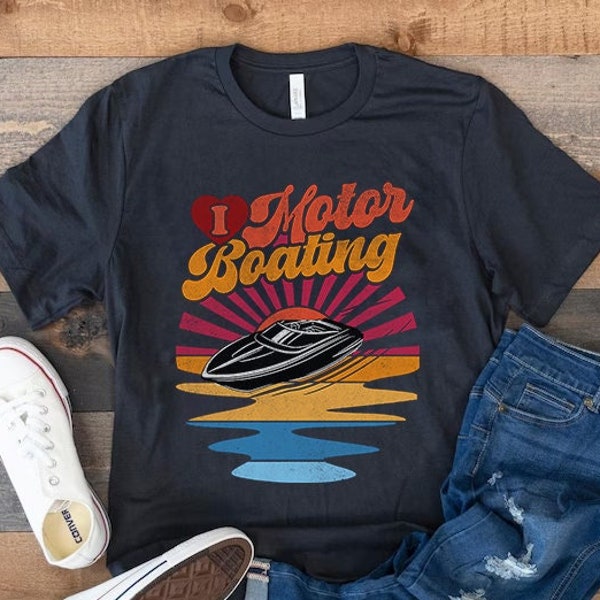 I Love Motorboating Tshirt Etsy