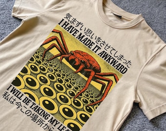 I Have Made It Awkward, Japanese Spider Crab Shirt, Meme T Shirt, Vintage Cartoon T Shirt, Aesthetic Tee, Unisex T-Shirt