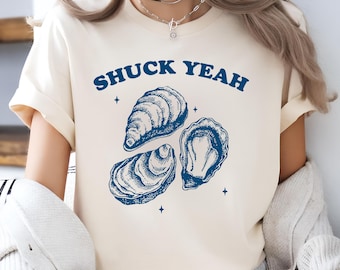 Shuck Yeah Vintage Style Shirt, Sea Animal Shirt, Ocean Life Sweatshirt, Beach Hoodie, funny gag shirt, meme T-Shirt