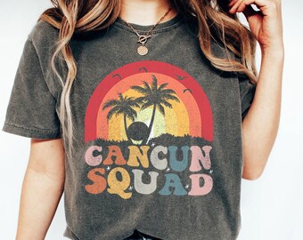 Chemise de vacances en famille Cancun, équipage de vacances, tee-shirt Cancun Mexique, chemise de vacances Mexique, chemise de vacances Cancun, chemise Cancun Squad, chemise d'été