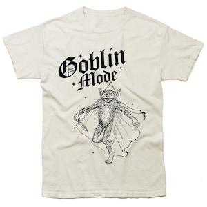 Camiseta Goblin Mode, camiseta medieval extraña, camiseta Goblincore, camiseta vintage divertida, camiseta de arte oscuro, estilo de tatuaje de los 90, camiseta retro medieval Y2k