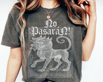 No Pasarán! - Vintage Style Shirt, Political Protest Shirt, Meme T Shirt, Spanish Fox Shirt, Antiracist Leftist Punk Anarchist Unisex Shirt