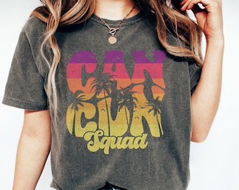 Chemise de vacances en famille Cancun, équipage de vacances, tee-shirt Cancun Mexique, chemise de vacances Mexique, chemise de vacances Cancun, chemise Cancun Squad, chemise d'été
