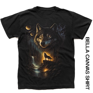 Vintage Wolf 90s Style Shirt, Grunge Retro Howling Wolf Faded Shirt, Y2k Streetwear,Wild Free ,2000s Aesthetic Tee, Funny Gift, Unisex Shirt