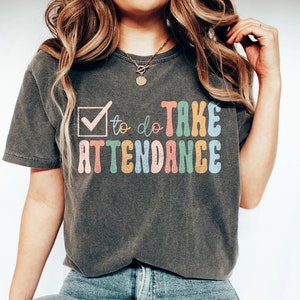 Attendance Clerk Shirt Retro Attendance Secretary Tshirt, Attendance Clerk T Shirt, Funny Attendance Officer Tshirt, Attendance Team Shirt