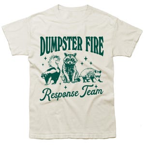 Equipo de Respuesta ante Incendios de Basurero, Camiseta Retro de Dibujos Animados, Camiseta Extraña, Camiseta Meme, Camiseta de Panda Basurero, Camiseta Unisex