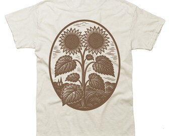 Sunflowers Vintage Style Shirt, Aesthetic T-Shirt, 90s Retro Flowers Tee, La Dolce Vita, Pressed Flowers, Gift For Her, Italy Trip T-Shirt
