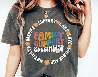 T-shirt de la semaine d&#39;appréciation du spécialiste du soutien aux familles