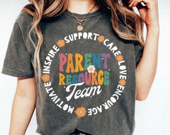 Maglietta Groovy Parent Resource Team, maglietta di supporto alla famiglia, maglietta del personale scolastico, collegamento con i genitori, vita dell'insegnante, squadra della scuola, rappresentante dei genitori