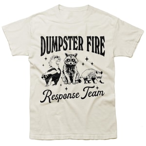 Equipo de Respuesta ante Incendios de Basurero, Camiseta Retro de Dibujos Animados, Camiseta Extraña, Camiseta Meme, Camiseta de Panda Basurero, Camiseta Unisex