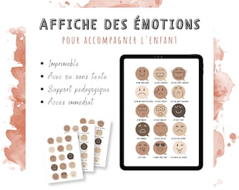 Displays emotions to learn how to express how the child feels| Educational support for nursery, kindergarten, bedroom, school