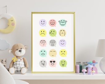 Displays multicolored emotions| Educational support for nursery, kindergarten, bedroom, school