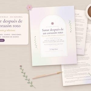 Sanar Después de un Corazón Roto en Español | Cuaderno Cristiano para Mujeres | Divorcio y Ruptura | PDF Imprimible | Unbreakable Women