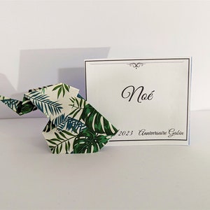 Set di segnaposto elefante origami personalizzabili, decorazione tavola matrimonio battesimo compleanno, giungla, regalo per gli ospiti