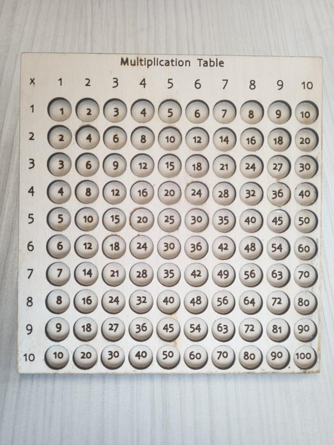 Math Table Svg Educational Kids Learning Wooden Multiplication Table Laser Svg Cutting ...