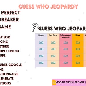 GUESS WHO JEOPARTY, digital jeopardy, digital jeopardy, digital games, hen party, drinking games, girls night, bachelorette games