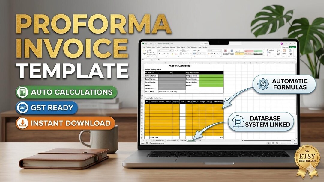 Proforma Invoice Tracker Proforma Invoice Excel Template | Automatic Billing & Accounting ...