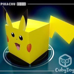 CubyToy #001 Pikachu | Imprimez, coupez, pliez, collez et voilà!