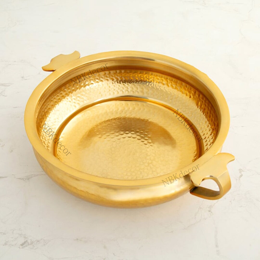 Pure Brass Hammered Round Urli Bowl, Brass Urli, Urli Bowl, Brass Urli