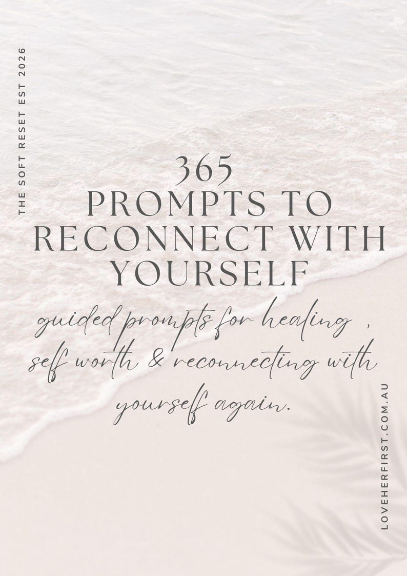 Reconecting Text 365 Prompts to Reconnect With Yourself - Self Love PDF Healing Workbook ...