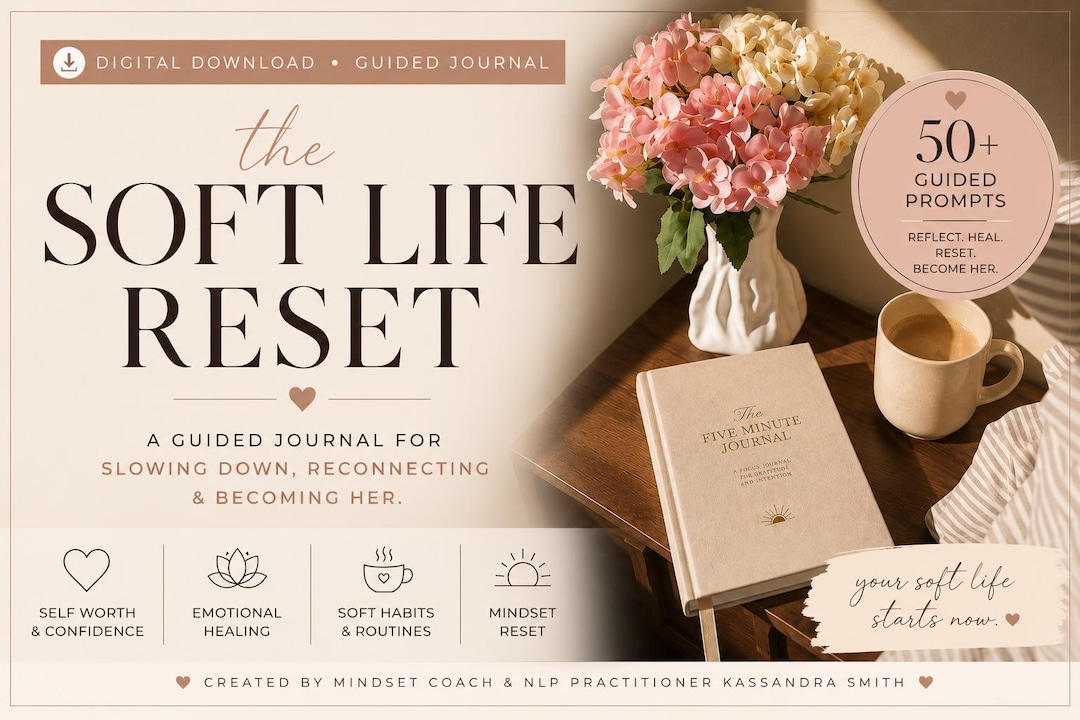 Soft Life Reset Journal | Self Love, Healing, Nervous System (digital ...